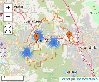 Area schools map